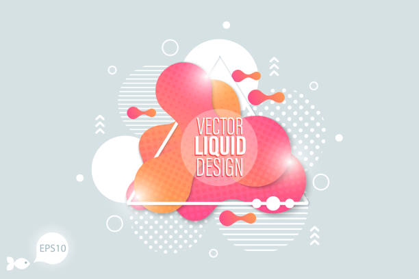 The modern vector liquid form design  elements vector art illustration