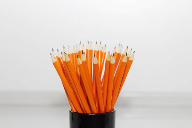 istock Simple pencils for office workers. Black lead pencil 1166615271