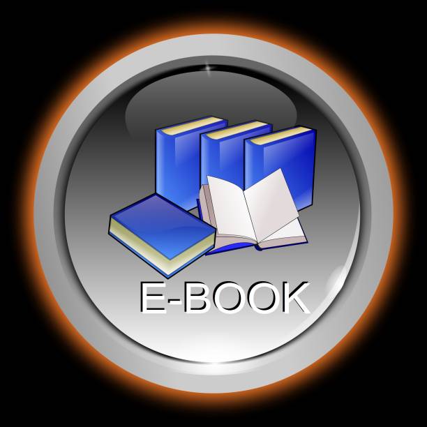 E-Book Button - 3D illustration stock photo
