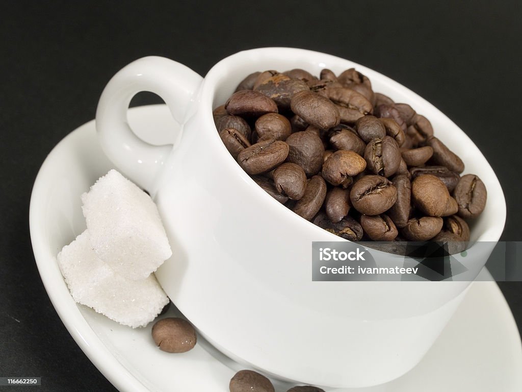 Coffee Beans Black Background Stock Photo