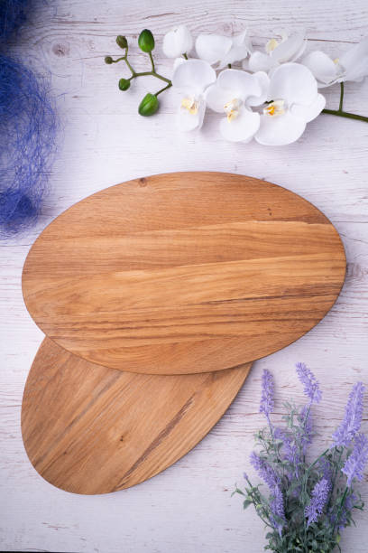 istock Board for slicing food or serving in a rustic card restaurant. 1166623849