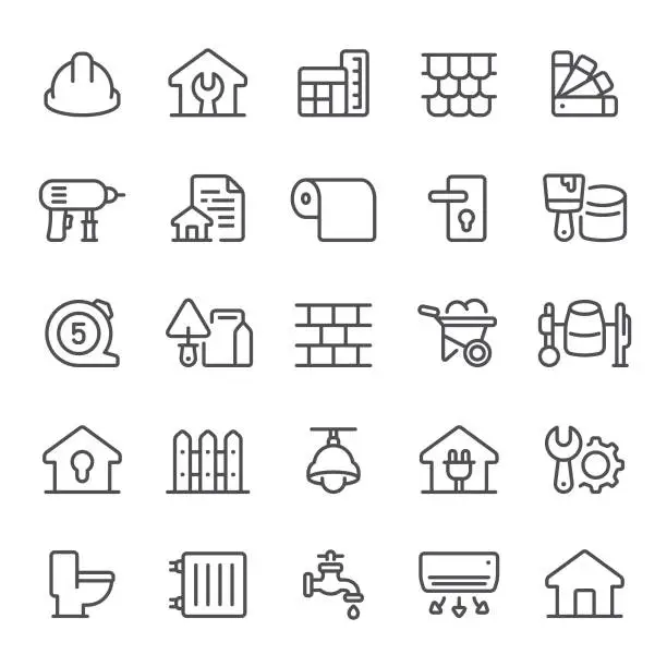 Vector illustration of Home Repair Icons