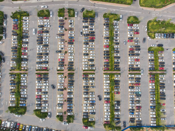 istock Top View over Outdoor Parking Lots 1166624459
