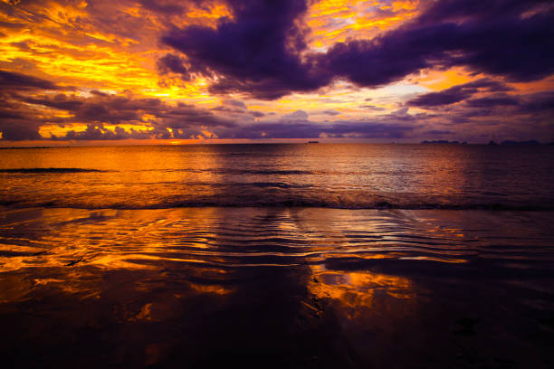 istock Burning sky and sea during sunset 1166626592