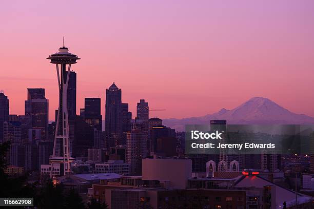 Seattle Wa Stock Photo - Download Image Now - Color Image, Horizontal, Mt Rainier