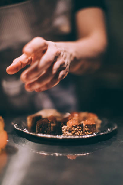 istock Chef At Work, Preparing A Plate Of Bread And Cheese 1166631051