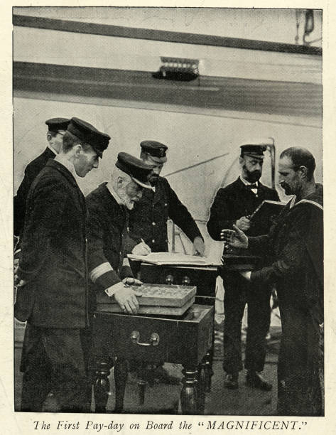 istock Pay day on board HMS Magnificent, British Royal Navy 1166635234