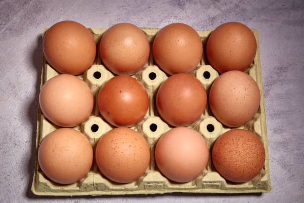 istock orange eggs of farm chicken 1166635968