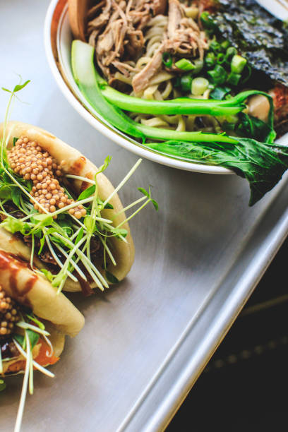 Vegan Steamed Bao Buns And Ramen