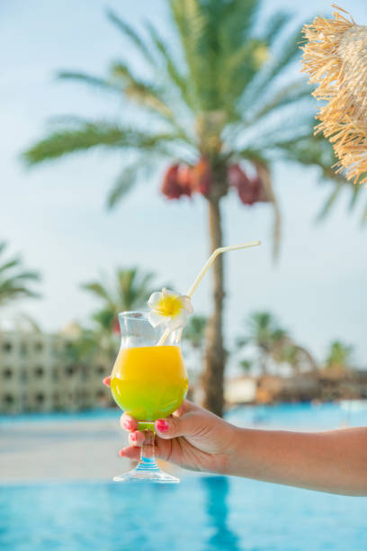 istock cocktail in the hands of a woman. Selective focus. 1166638347