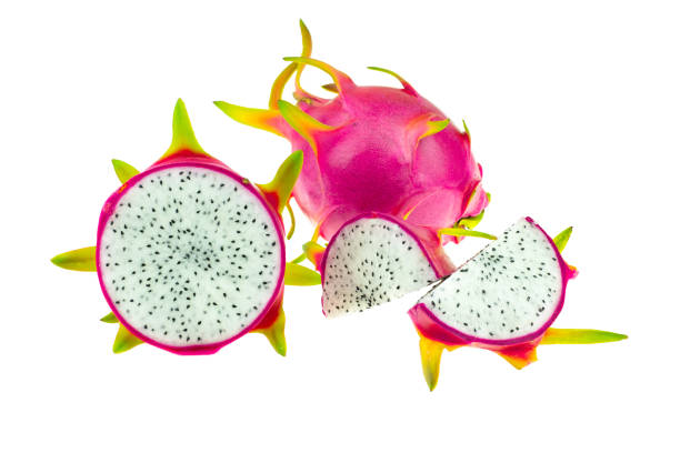 istock Beautiful pink dragon fruit or pitaya isolated at white background 1166638929