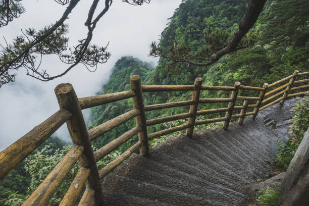 istock Gallery road on cliff on Mingyue Mountain, China 1166639470
