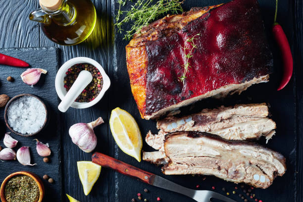 istock roasted sliced jerk pork belly with crispy skin 1166639514