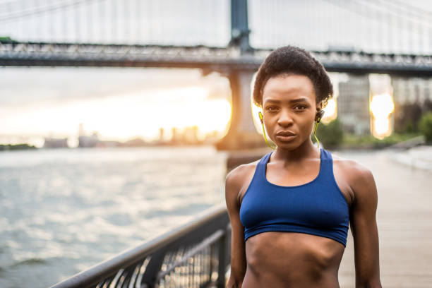 istock Woman running in New York 1166642159