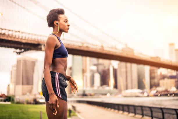 istock Woman running in New York 1166642327