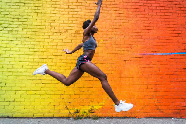 istock Woman running in New York 1166642745