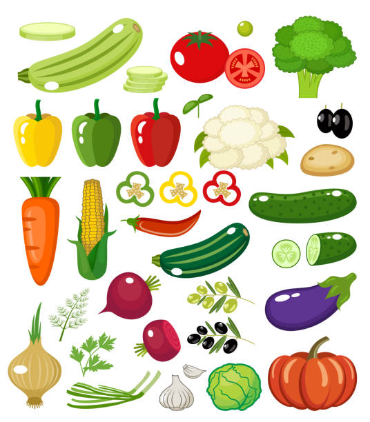 白い背景の野菜を隔離 - cauliflower vegetable white isolated点のイラスト素材／クリップアート素材／マンガ素材／アイコン素材