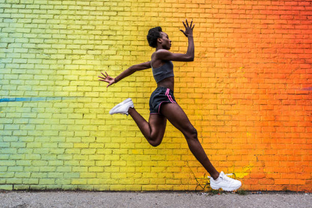 istock Woman running in New York 1166643652