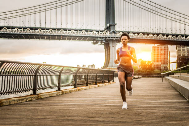 istock Woman running in New York 1166644119