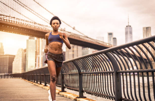 istock Woman running in New York 1166644611