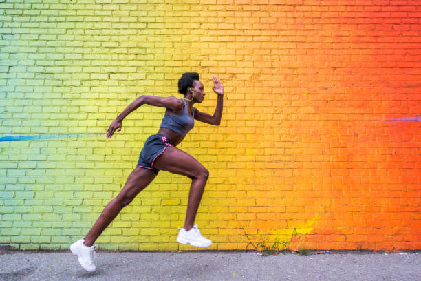 istock Woman running in New York 1166645211