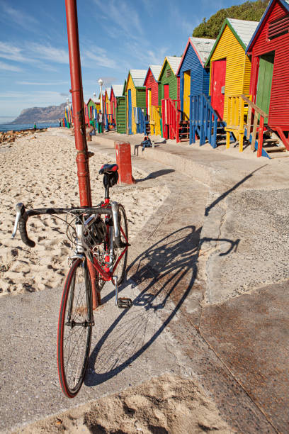 istock colored cabins and bicycle in south Africa 1166649914