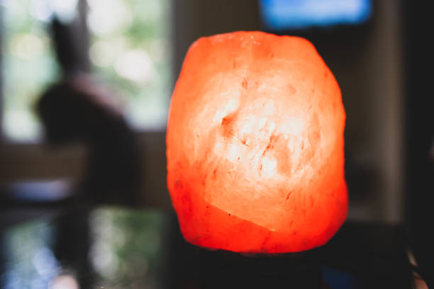 istock Himalayan salt in orange light illuminated 1166651116