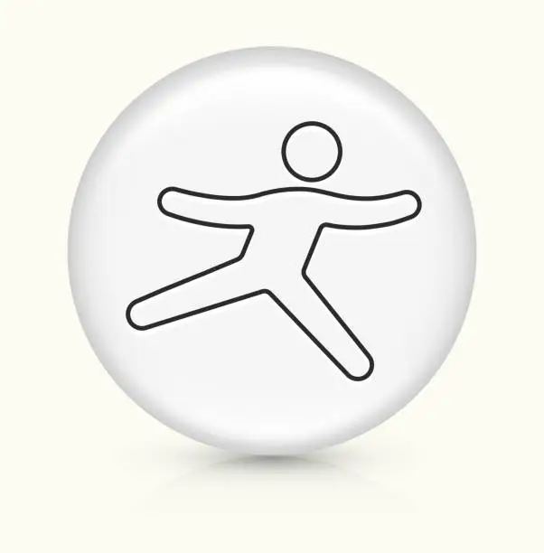 Vector illustration of Icon of a man skipping