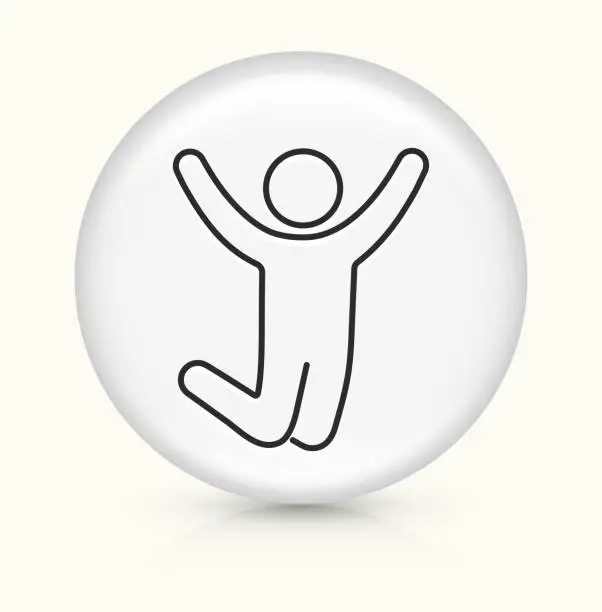 Vector illustration of Icon of a man jumping up