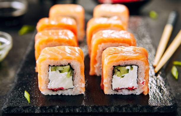 istock Beautiful Philadelphia Sushi Rolls 1166658868