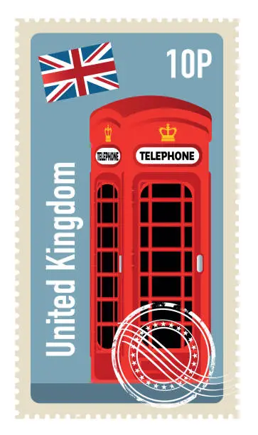 Vector illustration of British Telephone Box