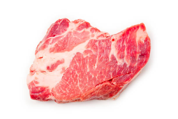 istock Raw pork isolated on white background. 1166659605