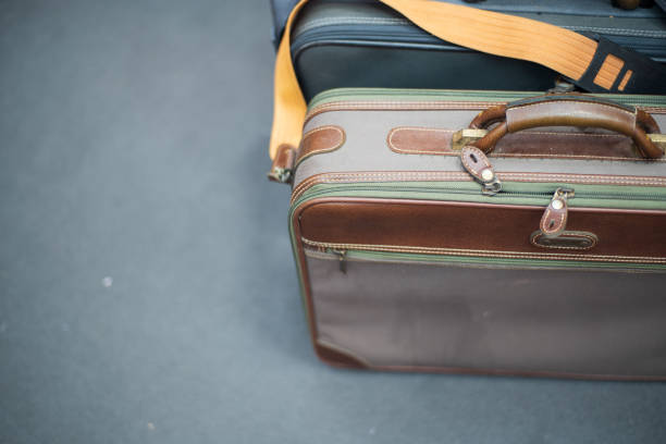 istock vintage brown leather bag suitcases close up 1166659835