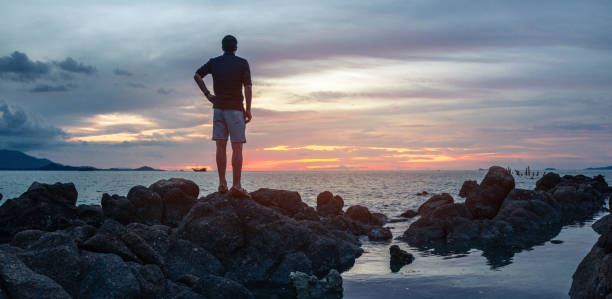 Watching sunset at sea. Ko Samui. Thailand