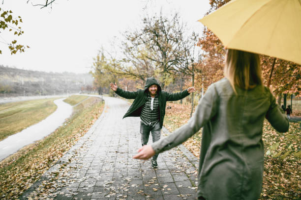 istock Couple Running To Hug Each Other After Long Time 1166671981