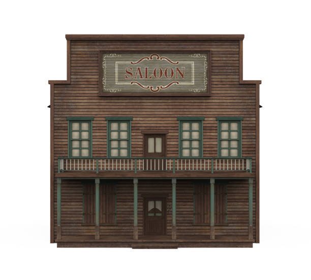 Wild West Saloon Building Isolated