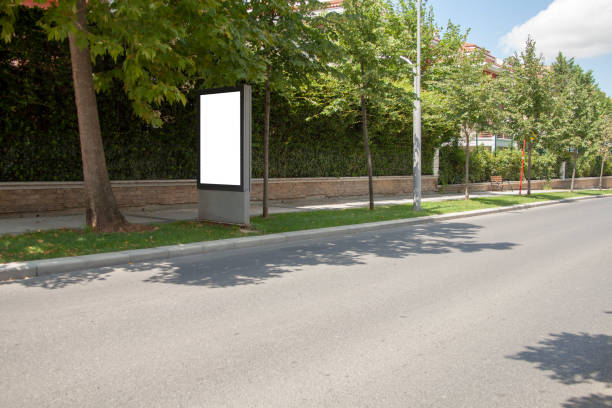 istock advertising board on asphalt road 1166681593
