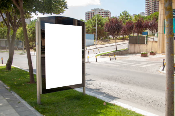 istock advertising board on asphalt road 1166681690