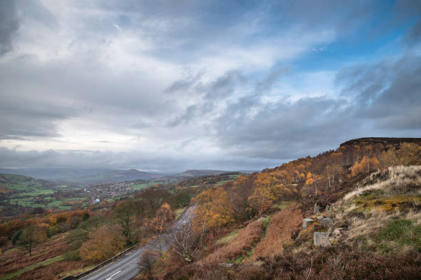 istock Stunning Autumn Fall landscape scene from Surprise View in Peak District in England 1166681919