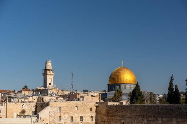 kopuła na skale, qubbat al-sakhrah, jerozolima, izrael - jerusalem old town dome of the rock city zdjęcia i obrazy z banku zdjęć