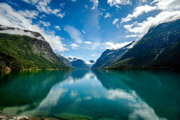 istock lovatnet lake Beautiful Nature Norway. 1166685016