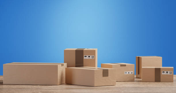 istock postal packages on wooden ground isolated on light blue background 3d-illustration 1166689367