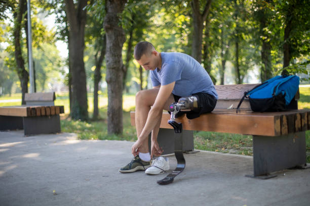 istock Motivated young man with prosthetic 1166692505