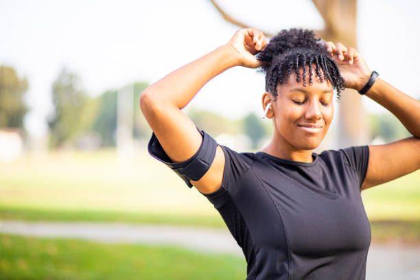 istock Young Black Woman Working Out 1166693319