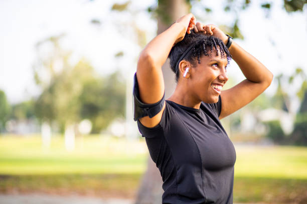 istock Young Black Woman Working Out 1166693322