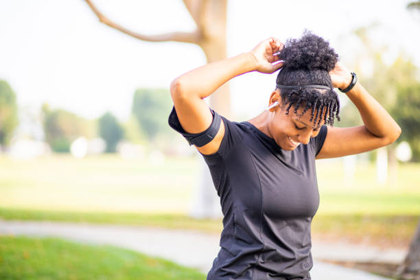 istock Young Black Woman Working Out 1166693518
