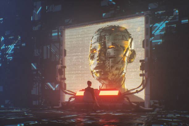 Futuristic cyborg religion and control