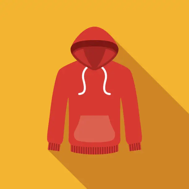 Vector illustration of Hoodie Clothing & Accessories Icon