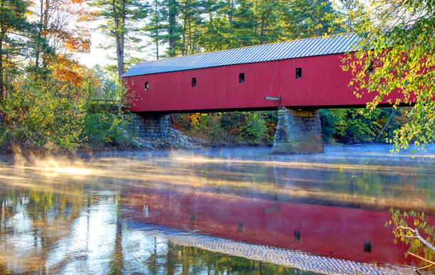 istock Sawyers Crossing Covered Bridge in New Hampshire 1166698244
