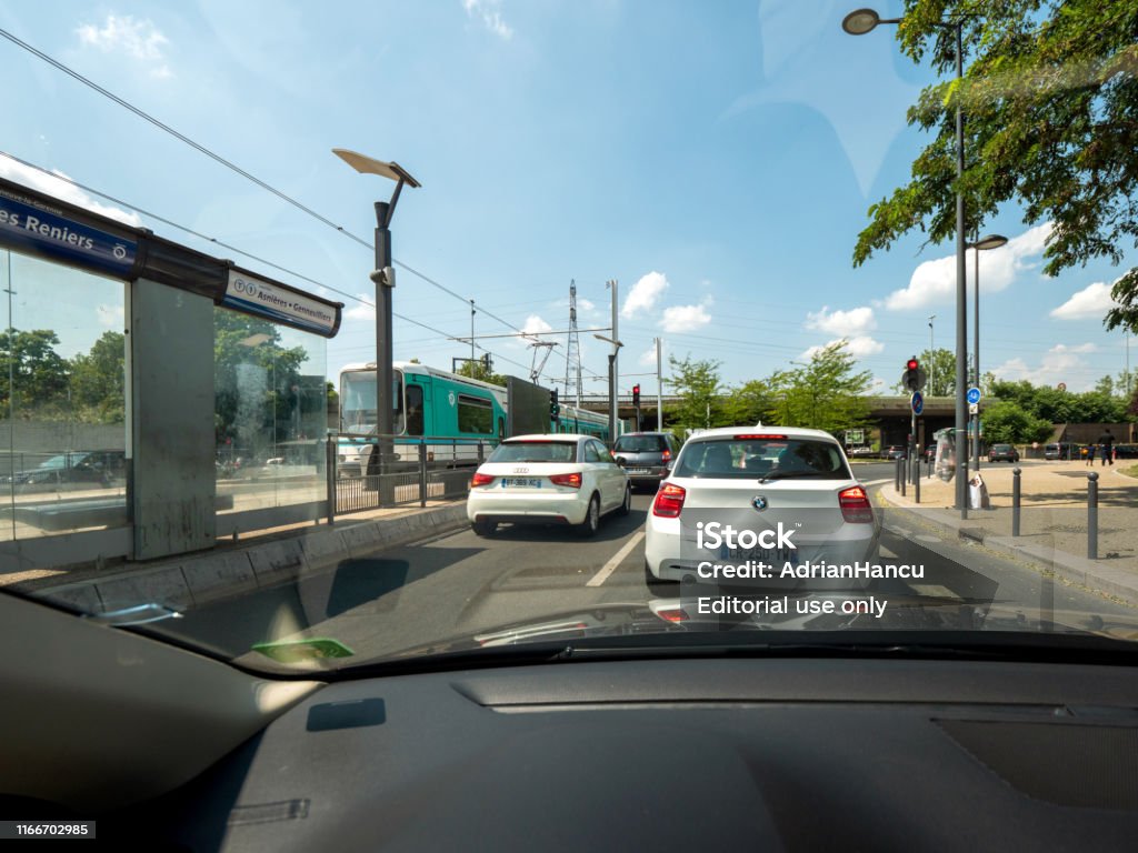 View From The Car Over The Rer Metro Train Stock Photo - Download Image Now  - Business, Busy, Capital Cities - iStock